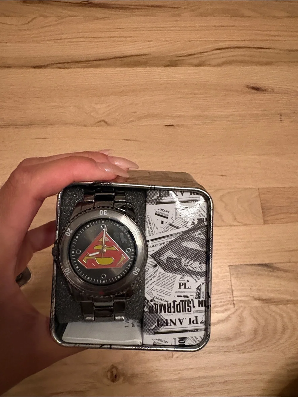 Black Compact Phone Accessory Case -DC Comics (superman)